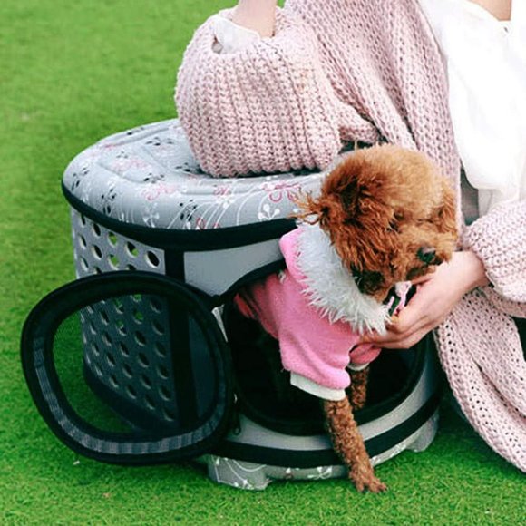 Foldable Pet Dog Cat Puppy Handbag Carrier Cage - Picture 6 of 13